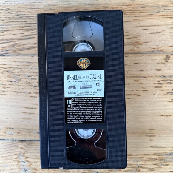 Rebel Without a Cause VHS Video Tape James Dean Movie Warner Bros. Classics RARE - Picture 3 of 5